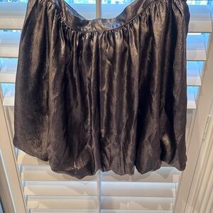 NWT Madewell Metallic Bubble Hem Skirt
